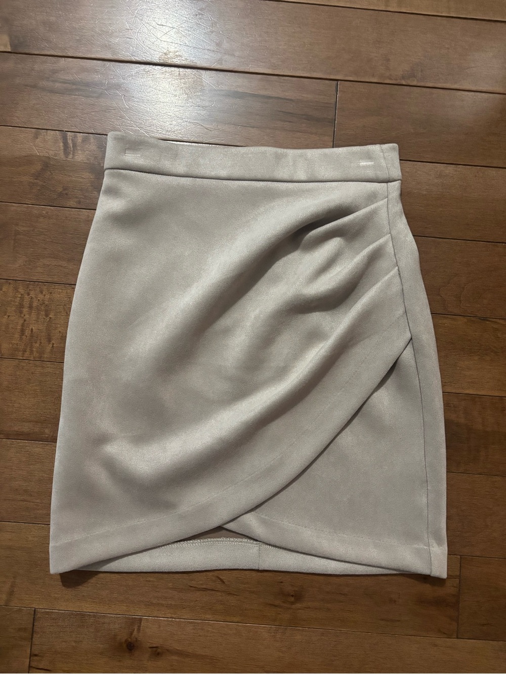 Dynamite Women's Beige Draped Wrap Skirt